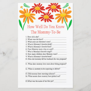 Chamomile Hoe goed ken je baby shower game?