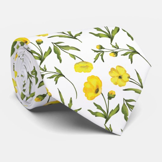 Chamomile Pattern Stropdas (Opgerold)