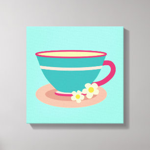 Chamomile tea voor theeliefhebbers canvas afdruk