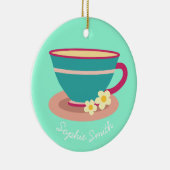 Chamomile tea voor theeliefhebbers keramisch ornament (Rechts)