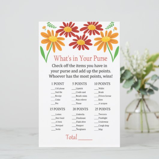 Chamomile What's in your purse game (Staand voorkant)