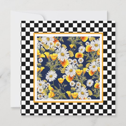 Chamomiles Poppies en Checkerboard (Voorkant)