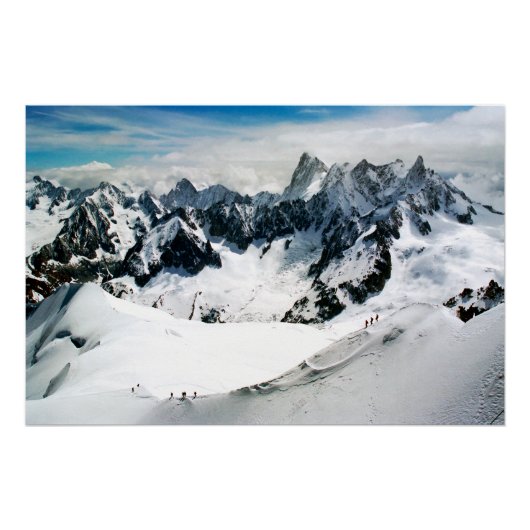 Chamonix Aiguille du Midi Mont Blanc Massif Frankr Perfect Poster (Voorkant)