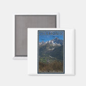 Chamonix - Aiguille Verte boven Chamonix Magneet (Voorkant / Achterkant)