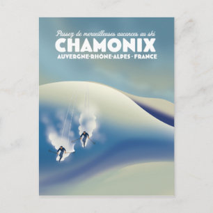 Chamonix - Auvergne-Rhône-Alpes Frankrijk ski post Briefkaart