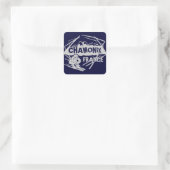 Chamonix France logo bleu marine ski autocollants (Sac)