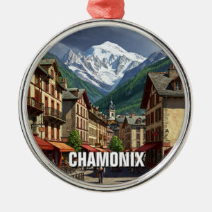 Chamonix France Mont Blanc Metalen Ornament