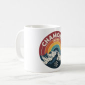 Chamonix France Retro Mountain Mug (Devant gauche)