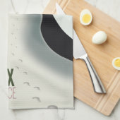 Chamonix France skiposter Theedoek (Quarter Fold)