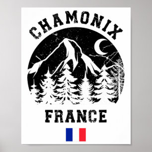 Chamonix Frankrijk Alpen Ski Resort Alpine Skiën F Poster