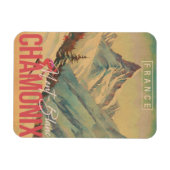 Chamonix Frankrijk  Mont Blanc Skiën jaren 1950 Magneet (Horizontaal)