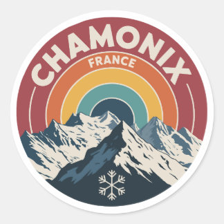 Chamonix Frankrijk Retro Berg Sticker