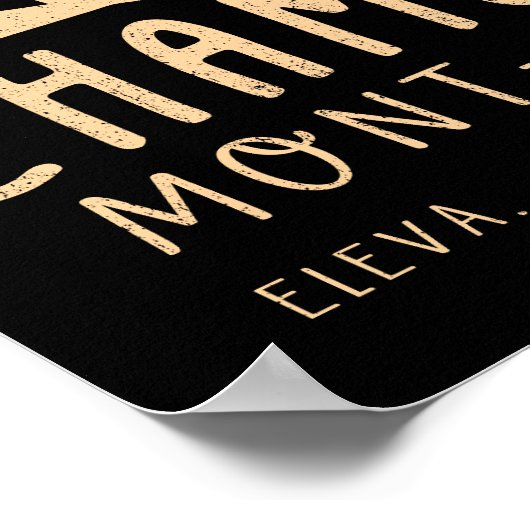 Chamonix Frankrijk Retro Sunset Skiën Souvenirs 80 Poster (Hoek)