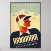 Chamonix, Frankrijk, Ski Poster (Voorkant)