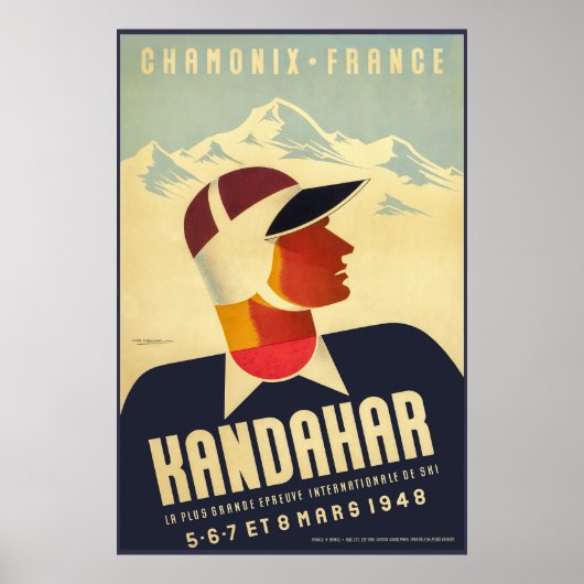 Chamonix, Frankrijk, Ski Poster (Voorkant)