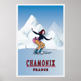 Chamonix, Frankrijk, Ski Poster