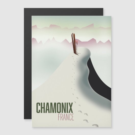 Chamonix Frankrijk ski reisposter (Voorkant / Achterkant)
