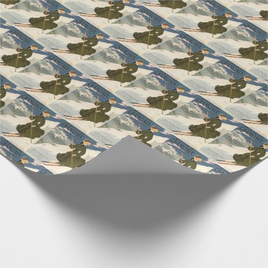  Chamonix Frankrijk Skireizen Cadeaupapier (Hoek)