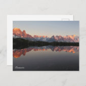 Chamonix Lac de Cheserys sunset Briefkaart (Voorkant / Achterkant)