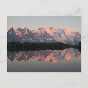 Chamonix Lac de Cheserys sunset Briefkaart
