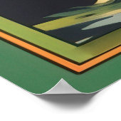 Chamonix, Mont Blan, Ski Poster (Hoek)