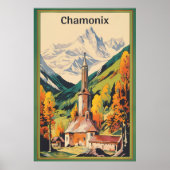 Chamonix, Mont Blan, Ski Poster (Voorkant)