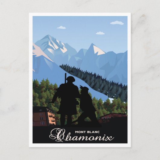 Chamonix, Mont Blanc Briefkaart (Voorkant)