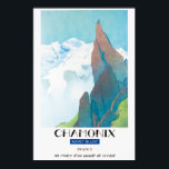 Chamonix, Mont-Blanc France, Affiche de ski de voy<br><div class="desc">Taille recommandée : extra petite, petite, moyenne et grande. Si vous voulez des formats spéciaux d'affiche, s'il vous plaît contactez-moi. Chamonix-Mont-Blanc (généralement raccourci vers Chamonix) est une station balnéaire à proximité de la jonction de la France, de la Suisse et de l'Italie. Au pied du Mont Blanc, le plus haut...</div>