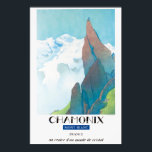 Chamonix, Mont-Blanc France, Affiche de ski de voy<br><div class="desc">Taille recommandée : extra petite, petite, moyenne et grande. Si vous voulez des formats spéciaux d'affiche, s'il vous plaît contactez-moi. Chamonix-Mont-Blanc (généralement raccourci vers Chamonix) est une station balnéaire à proximité de la jonction de la France, de la Suisse et de l'Italie. Au pied du Mont Blanc, le plus haut...</div>