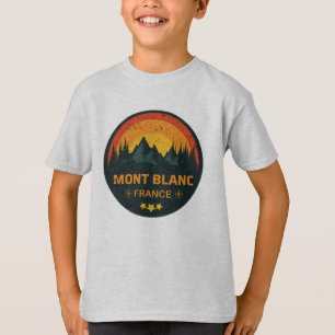Chamonix Mont Blanc Frankrijk en Italië grenzen T-shirt