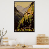  Chamonix, Mont-Blanc, Frankrijk - Poster (Keuken)