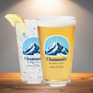 Chamonix Mont Blanc Frankrijk ski souvenir Glas