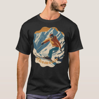 Chamonix Mont Blanc Frankrijk - Vintage Travel T-shirt