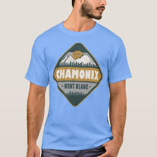 Chamonix Mont Blanc Frankrijk wandelontwerp T-shirt