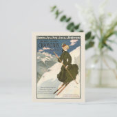 Chamonix Mont Blanc  Franse kiing Briefkaart (Staand voorkant)