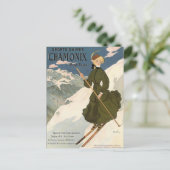 Chamonix Mont Blanc  Franse ski reizen Briefkaart (Staand voorkant)