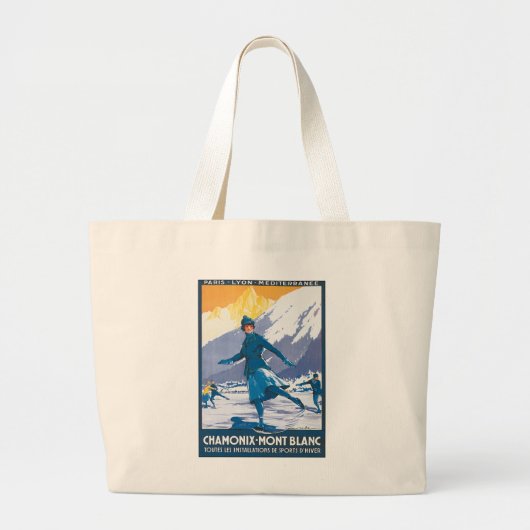 Chamonix-Mont Blanc Grote Tote Bag (Voorkant)