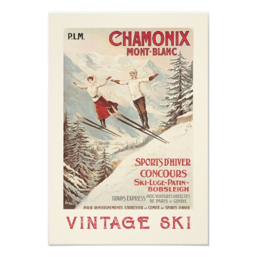 Chamonix Mont Blanc  Poster (Voorkant)