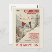 Chamonix Mont Blanc  Poster Briefkaart (Voorkant / Achterkant)