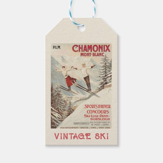 Chamonix Mont Blanc Poster Cadeaulabel (Voorkant)
