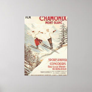 Chamonix Mont Blanc Poster Canvas Afdruk