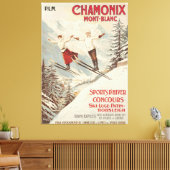 Chamonix Mont Blanc Poster Canvas Afdruk (Insitu (Woonkamer))