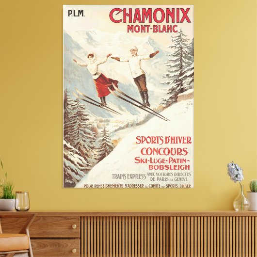 Chamonix Mont Blanc  Poster Canvas Afdruk (Insitu (Woonkamer))