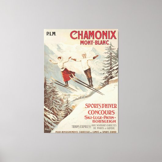 Chamonix Mont Blanc  Poster Canvas Afdruk (Voorkant)
