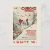 Chamonix Mont Blanc Poster Feestdagenkaart (Voorkant)