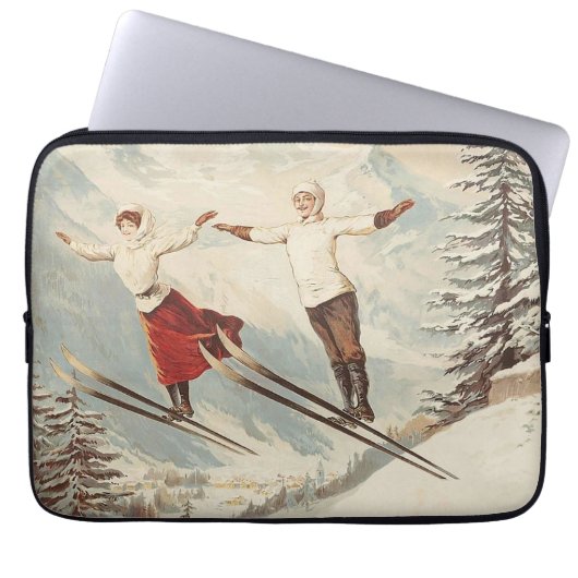 Chamonix Mont Blanc  Poster Laptop Sleeve (Voorkant)