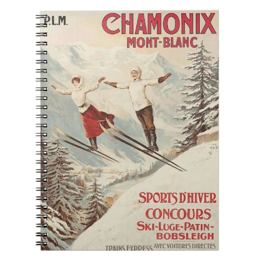 Chamonix Mont Blanc  Poster Notitieboek (Voorkant)