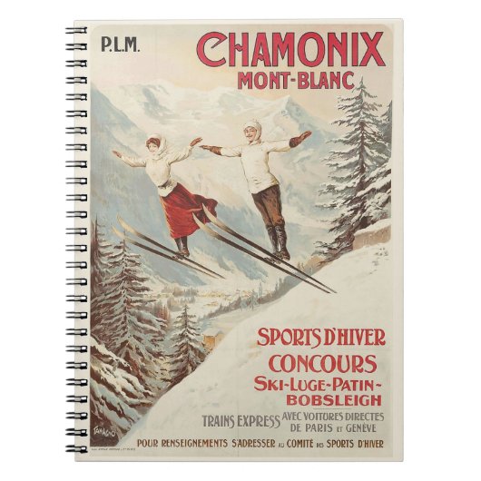 Chamonix Mont Blanc Poster Notitieboek (Voorkant)