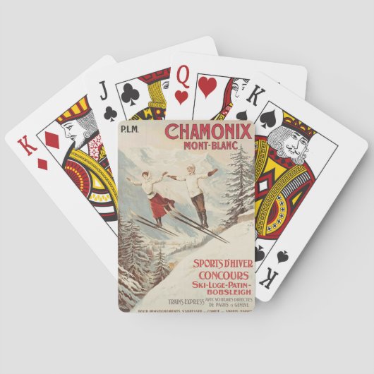 Chamonix Mont Blanc  Poster Pokerkaarten (Achterkant)