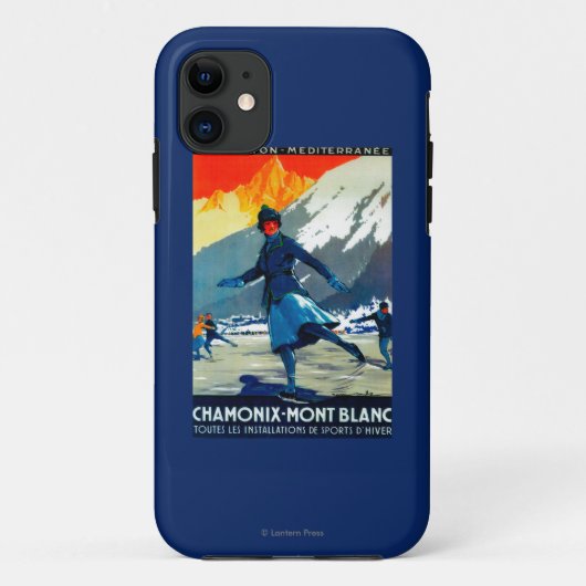 Chamonix-Mont Blanc posterEuropa Case-Mate iPhone Case (Achterkant)